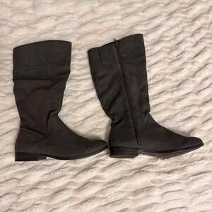 Style & Co. Gray Knee-High Boots Size 8.5